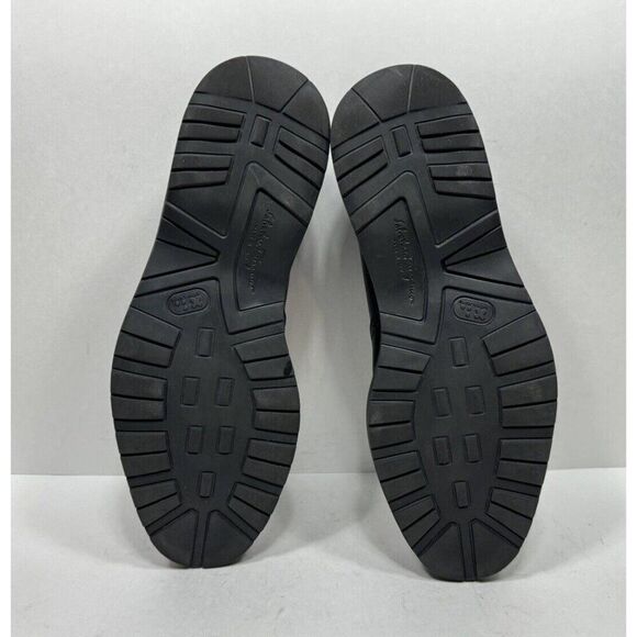 Salvatore Ferragamo Concorde Mens 10.5 EE Wide Black Calf Leather Wingtip Shoes - Picture 6 of 8